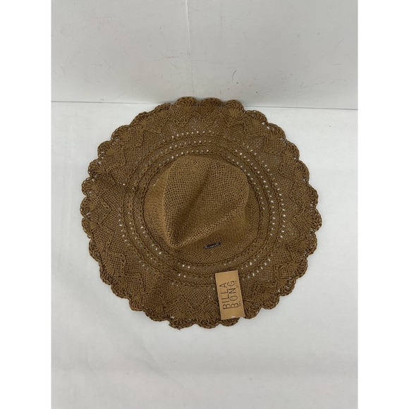 NWT Billabong Brown Sun Hat - Women's One Size Paper Straw - Picture 2 of 7